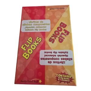 Really Good Stuff Flip Books 28 Pc Learning Set & Case Libros De Silibas